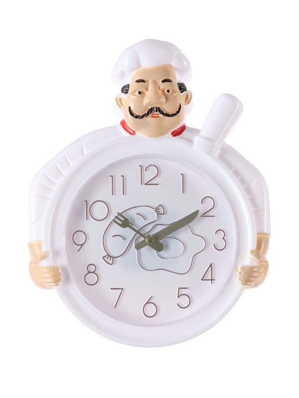Часы настенные интерьерные, для кухни &laquo;Шеф&raquo;, плавный ход, 29.5&times;23 см, d-16.5 см