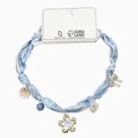 Колье-чокер на платке "Стиль". цвет голубой с золотом