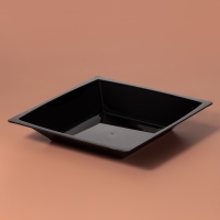 Тарелка пластиковая одноразовая, 17,2&times;17,2 см, квадратная, глубокая, МИКС