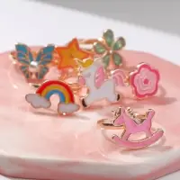 Кольцо детское Выбражулька &laquo;Сказочное ассорти&raquo;, форма МИКС, цветное, безразмерное