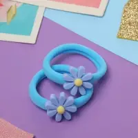 Резинка для волос "Ромашка" (набор 2 штуки) голубой