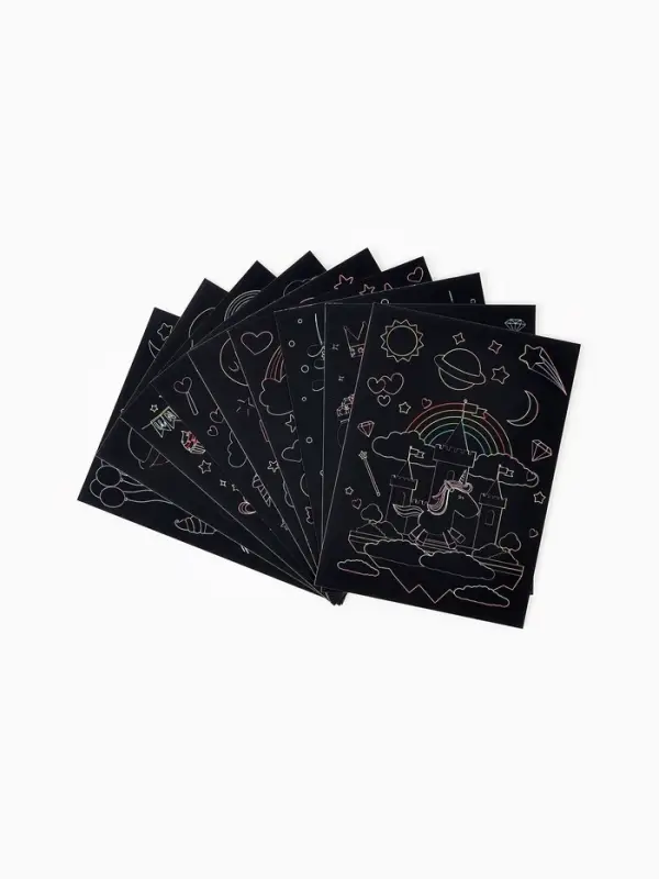 Гравюра блокнот "Единороги", 9 листов, штихель