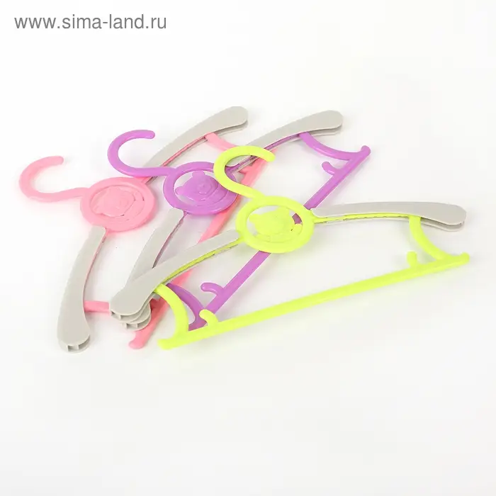 Плечики для одежды детская &laquo;Мишка&raquo;, раздвижная, размер 30-34, цвет МИКС