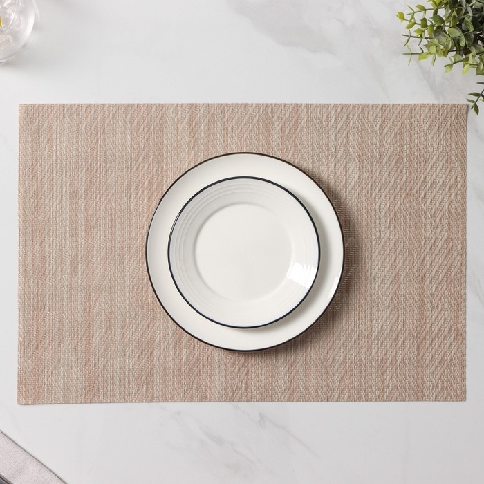 Салфетки сервировочные на стол Доляна &laquo;Энн&raquo;, 4 шт, 30&times;45 см, цвет бежевый