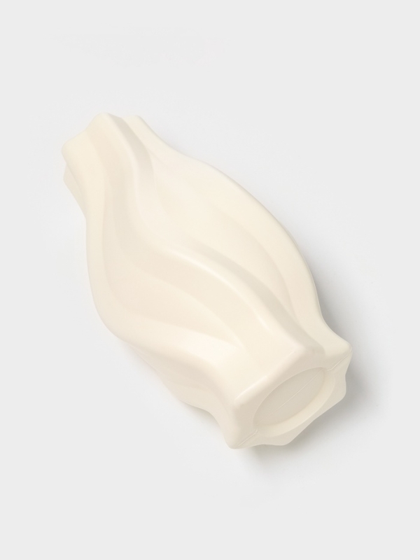 Ваза для цветов, пластик, 13.5&times;13.5&times;25 см, белый