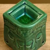 Аромалампа "Близнецы" керамика, цв. зелёный, 6,5х6,5х9 см