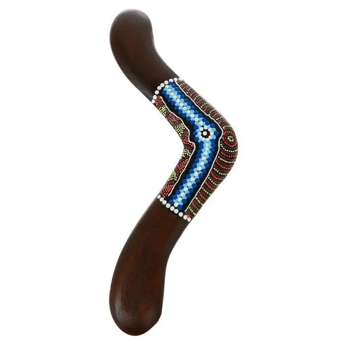 Сувенир "Бумеранг с точечной росписью" коричневый 40х7х1 см МИКС