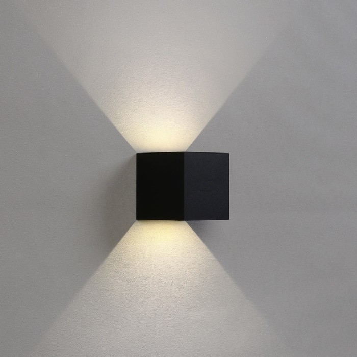 Светильник фасадный &laquo;Куб&raquo;, FSD-062, 6 Вт, 4000К, регулир. луч, IP65, 220 В, пластик, черный   100842