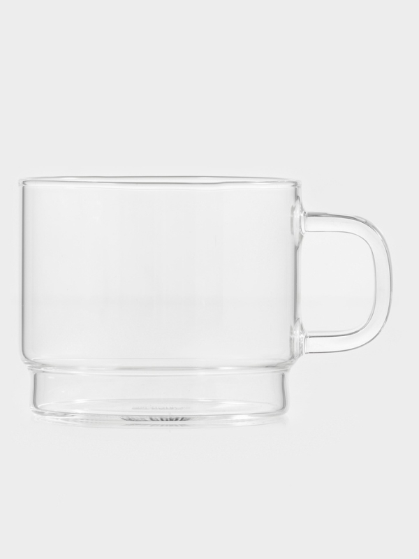Кружка стеклянная штабелируемая "Боттом", 450 мл, 9,5х7,9 см