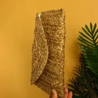 Сумка клатч плетёная из сиграсса 26х16х3 см, цв. бежевый