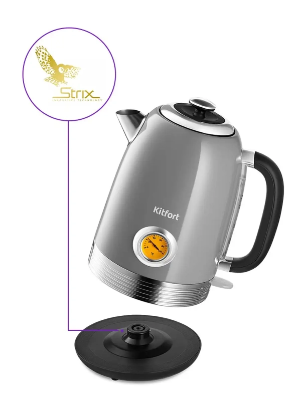 Чайник электрический с термодатчиком КТ-6605 - 1.7 л