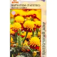 Семена цветов Бархатцы (тагетес) &laquo;Жёлтая головка&raquo;, 0.3 г, &laquo;Агрос&raquo;