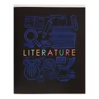 Тетрадь предметная 48 листов в линейку Calligrata, &laquo;СуперНеон. Литература&raquo;, обложка мелованный картон
