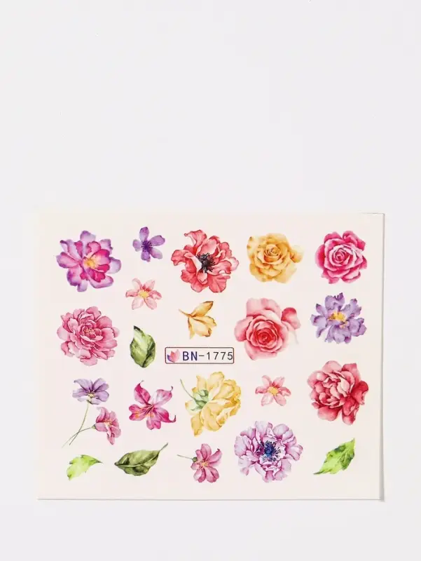 Слайдеры для ногтей &laquo;Пионы&raquo;, разноцветные