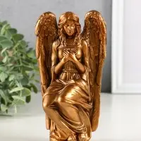 Фигура гипс "Ангел Равена" 16х9 см, бронза