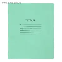 Тетрадь 18 листов в линейку &laquo;Зелёная обложка&raquo;, с алфавитом, плотность 60 г/м&sup2;, белые листы, термоупаковка 25 шт.