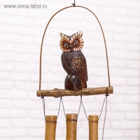Музыка ветра &laquo;Сова&raquo;, 83&times;20&times;4 см, бамбук, МИКС