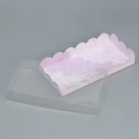 Коробка для печенья, кондитерская упаковка с PVC крышкой, &laquo;Сделано с любовью&raquo;, 21 х 10.5 х 3 см