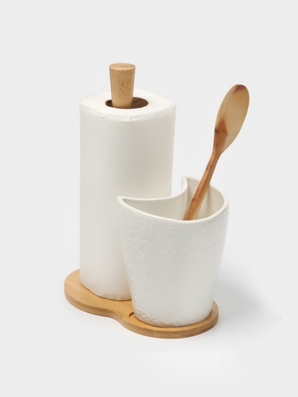 Набор кухонный для бумажных полотенец и кухонных принадлежностей 19,5х12,5х25,5 см