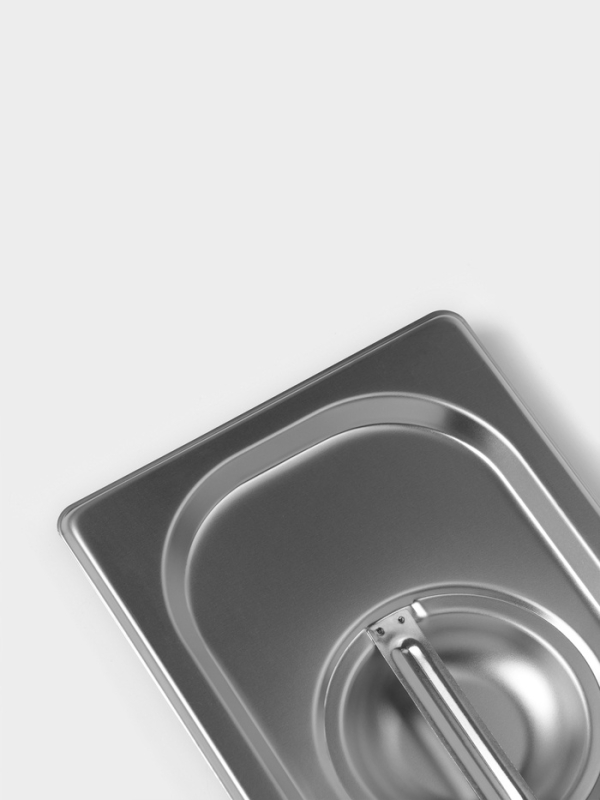 Крышка к гастроемкости 1/4 265x162 мм, толщина 0,8 мм