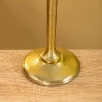 Подсвечник "Тепло" алюминий 28 см, цв. золото