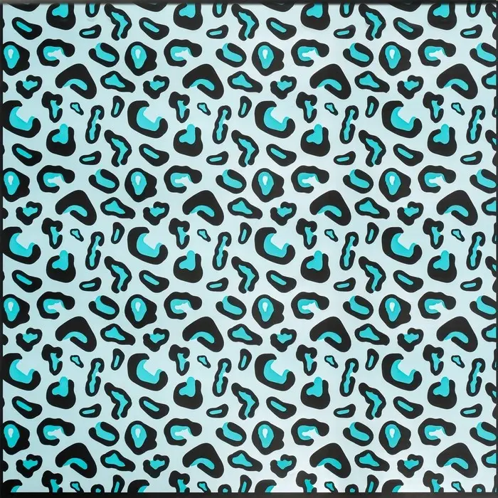 Пленка матовая, двусторонняя, &laquo;Леопард&raquo;, голубая, 0.57&times;0.57 м