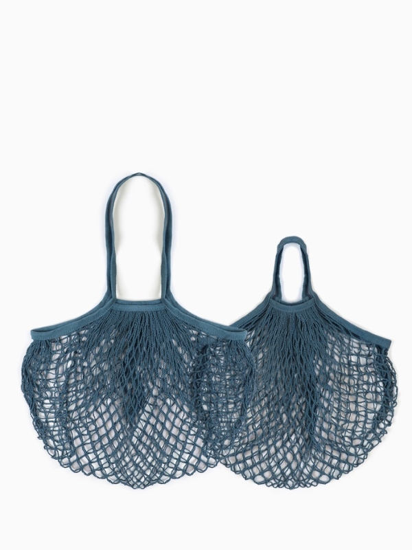 Набор авосек: 41 х 27 см и 37 х 20 см, клетка 1.5 см, бирюзовые