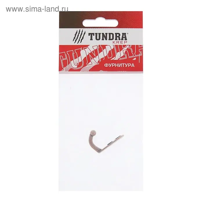 Крючок мебельный ТУНДРА TKO009, однорожковый, медь