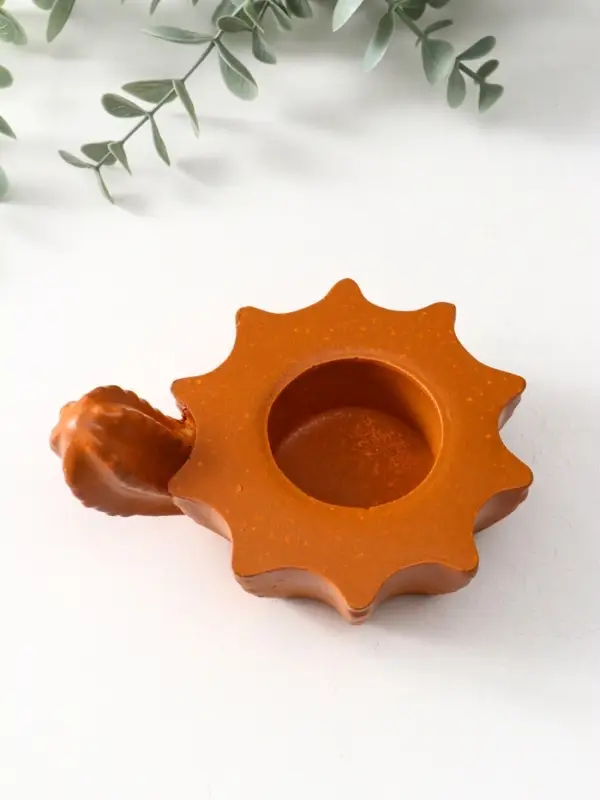 Подсвечник &laquo;Кактус&raquo;, 5.5&times;12.5&times;10 см, красная глина