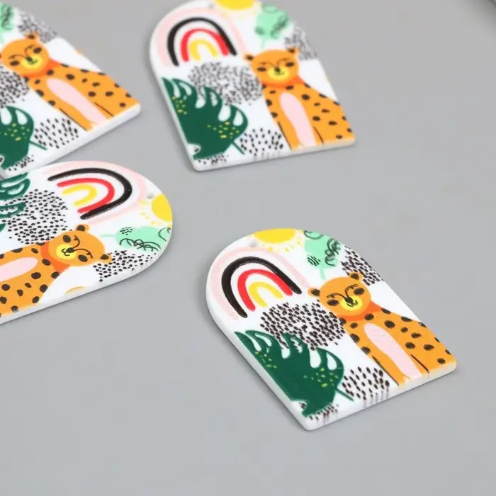 Декор для творчества акрил "Леопард. Абстракция" 0,2х2,8х3,9 см