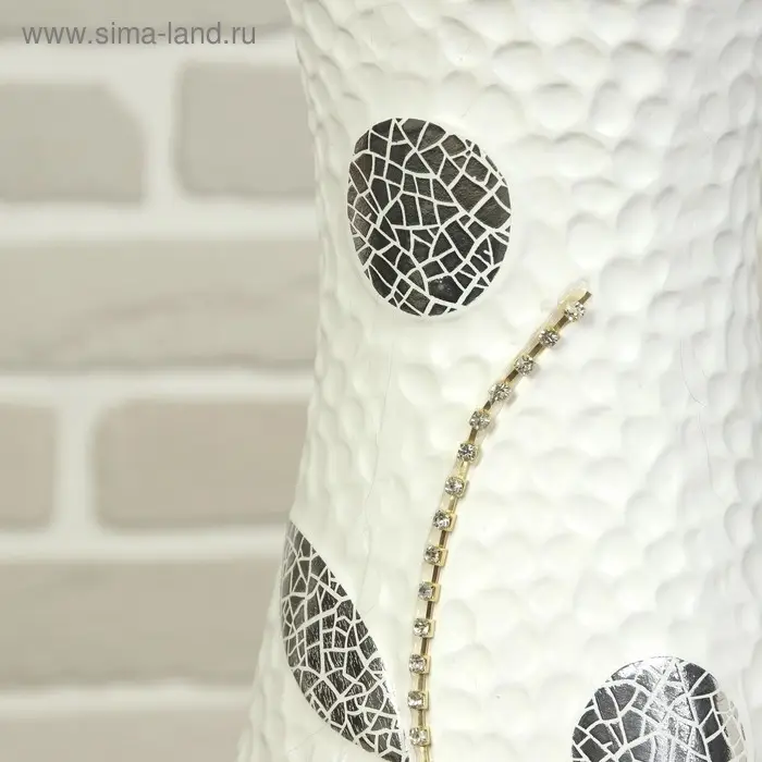 Ваза керамика напольная &laquo;Цветочная ветвь&raquo;, напольная, 60 см, белый