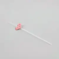 Трубочки для коктейля &laquo;Сердечки&raquo;, розовые (набор 6 шт)