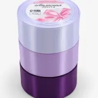 Набор лент атласных (3шт) 40мм*25&plusmn;1ярд(23м&plusmn;1м) №21/35/44 спектр фиолетовый ВБ АУ