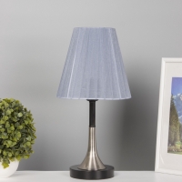 Лампа настольная BayerLux "Рита" 1х40Вт Е27 черный/серебро/серый 20х20х40см
