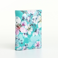 Кошелёк женский на кнопке, цвет бирюзовый