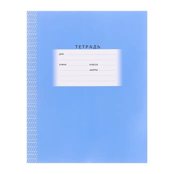 Тетрадь 12 листов в частую косую линейку, с дополнительной горизонтальной линией, МИКС