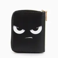 Кошелек дет 07-01-01 Июнь2539 глаза, 8,5*2,5*10,5 см, 2 отд+отд/молн, д/карт, черный