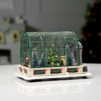 Светодиодная фигура &laquo;Ёлки в комнате&raquo; 23 &times; 15 &times; 14 см, полистоун, батарейки ААх3 (не в комплекте), USB, свечение мульти