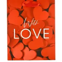 Пакет подарочный ламинированный &laquo;С любовью&raquo;, S 12 х 15 х 5.5 см