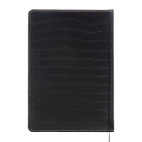 Ежедневник датированный 2024 A5 176 листов, deVENTE.Wild, твёрдая обложка из искусственной кожи, золотой срез, ляссе, кремовый блок 70 г/м2, чёрный