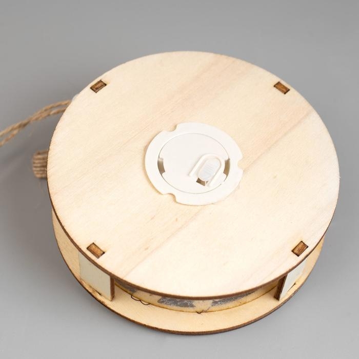 Ёлочная игрушка &laquo;Шар со свечками&raquo;, от батареек, свечение тёплое белое