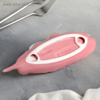 Блюдо керамическое &laquo;Птички на листочке&raquo;, 21&times;8&times;5 см, цвет розовый