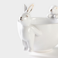 Салатник Доляна &laquo;Зайка в золотом&raquo;, 240 мл, 15,5&times;10&times;10см