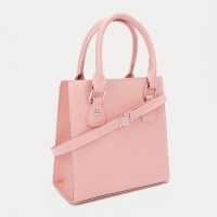 Сумка женская тоут на молнии, цвет розовый