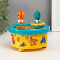 Сувенир музыкальный механический магнитный "Динозавры" 12,2х12,2х11,5 см
