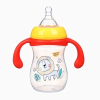 Бутылочка для кормления Крошка Я &laquo;Baby time collection&raquo;, широкое горло, от 6 мес., 240 мл, цвет красный