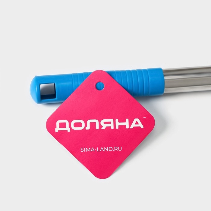 Щётка для окон Доляна, телескопическая ручка 54(86) см, поворотная головка, насадка из микрофибры 14&times;16 см, цвет синий