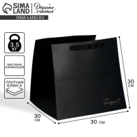 Пакет подарочный квадратный, упаковка, &laquo;Present&raquo;, 30 х 30 х 30 см