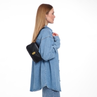 Сумка женская TEXTURA, мессенджер, средний размер, цвет чёрный