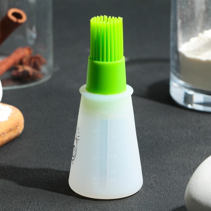 Кисть для масла &laquo;Авокадо&raquo;, 11.8х5.2 см, силикон, цвет зеленый